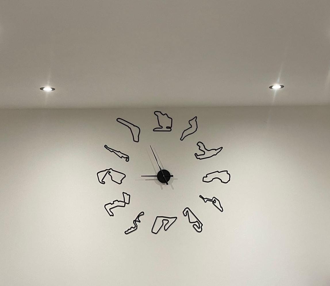Race Track clock, Minimalist Wall clock, Large Wall clock, Wall Decoration clock