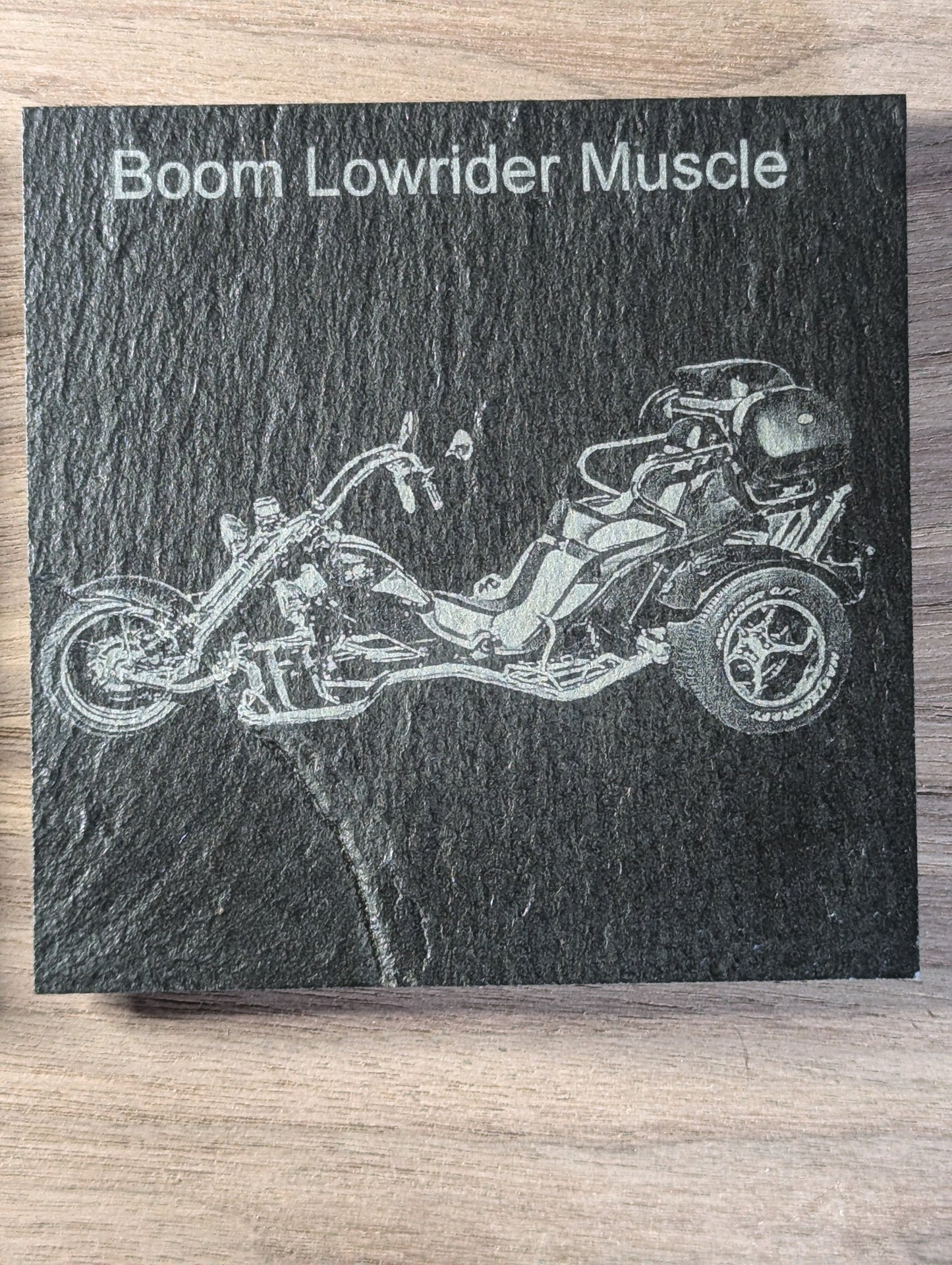Boom Lowrider Trike slate coaster