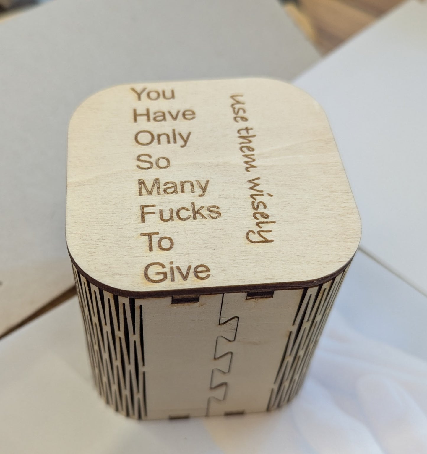 Wooden Flex Box of F*cks – The Perfect Gift for When You’re All Out