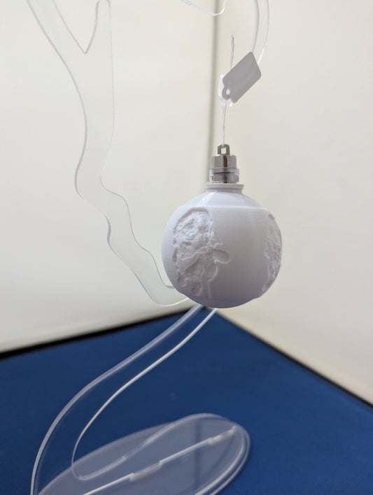 3D Printed Personalised Illuminated Christmas Bauble – Custom Ornament