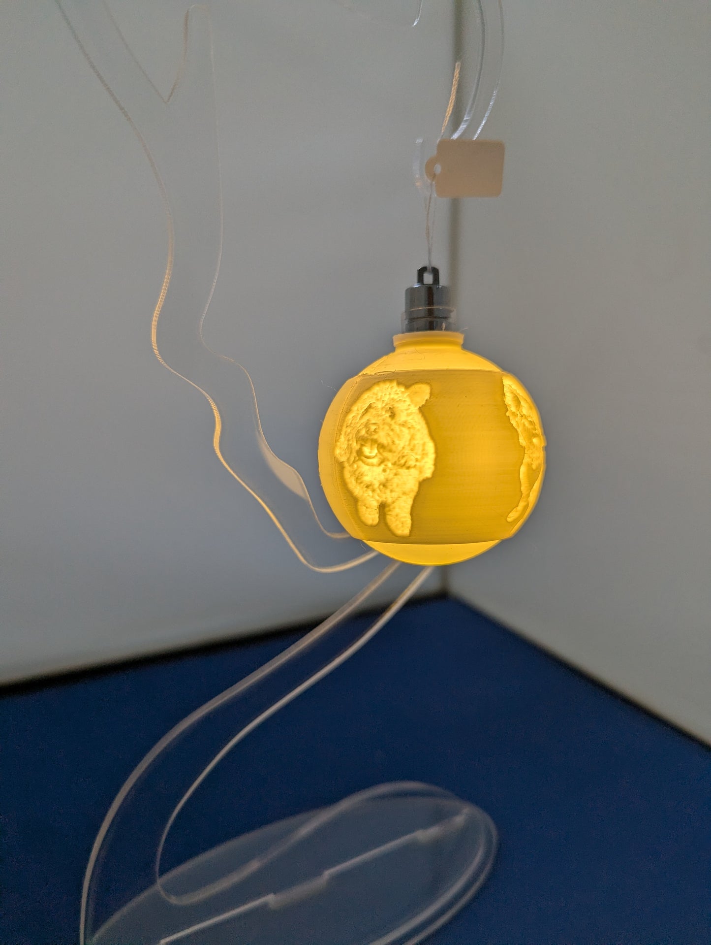 3D Printed Personalised Illuminated Christmas Bauble – Custom Ornament