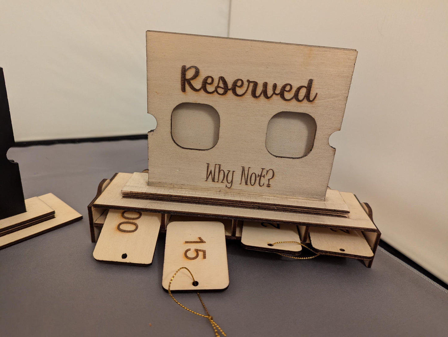 Wooden Personalised Reserved Table Sign with Times, Restaurant Reserved Table Signs, Cafe Reserved Table Signs