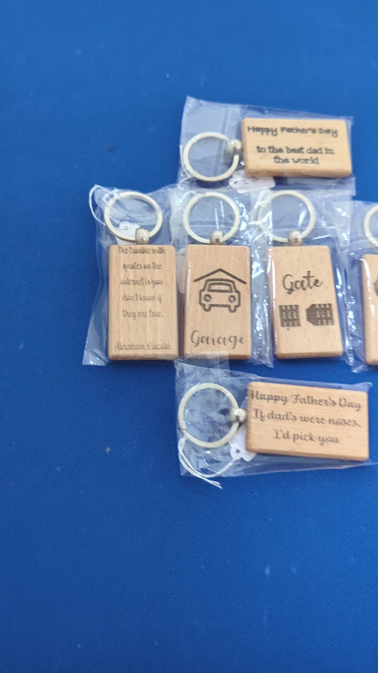 Wooden Custom Engraved Keyring