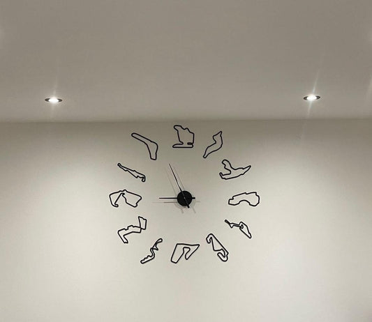 Race Track clock, Minimalist Wall clock, Large Wall clock, Wall Decoration clock