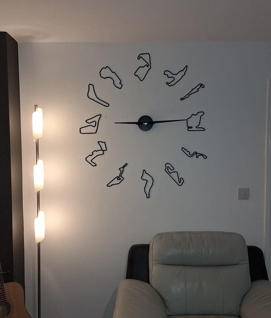 Race Track clock, Minimalist Wall clock, Large Wall clock, Wall Decoration clock