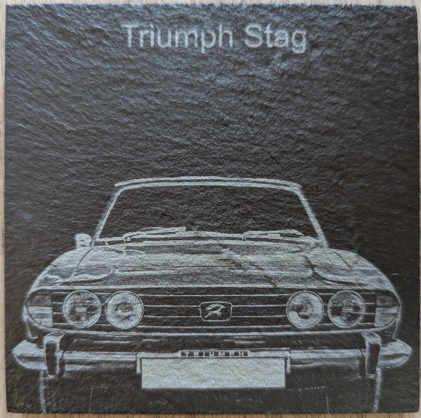 Set of 3 classic car slate coasters ( Grand Tour collection )