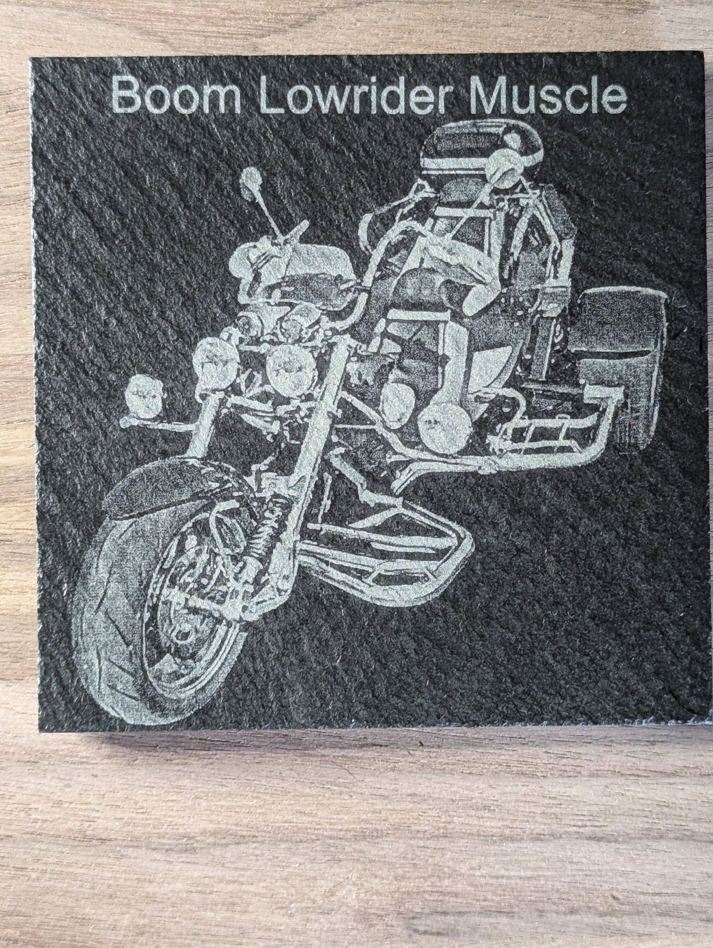 Boom Lowrider Trike slate coaster