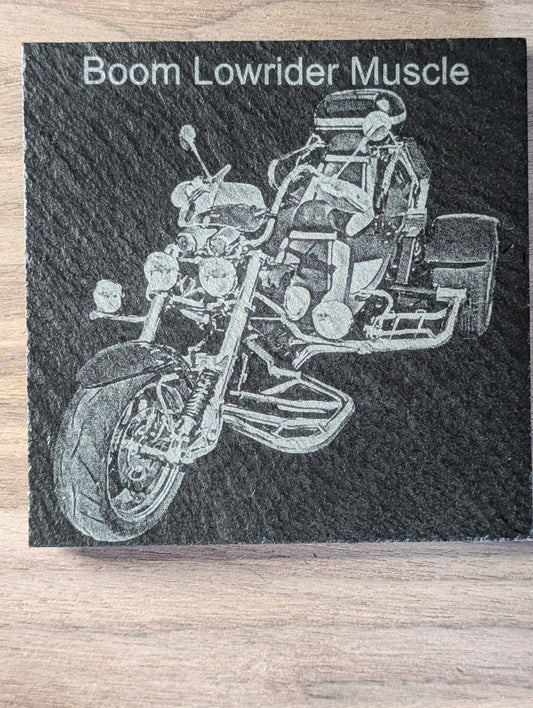Boom Lowrider Trike slate coaster
