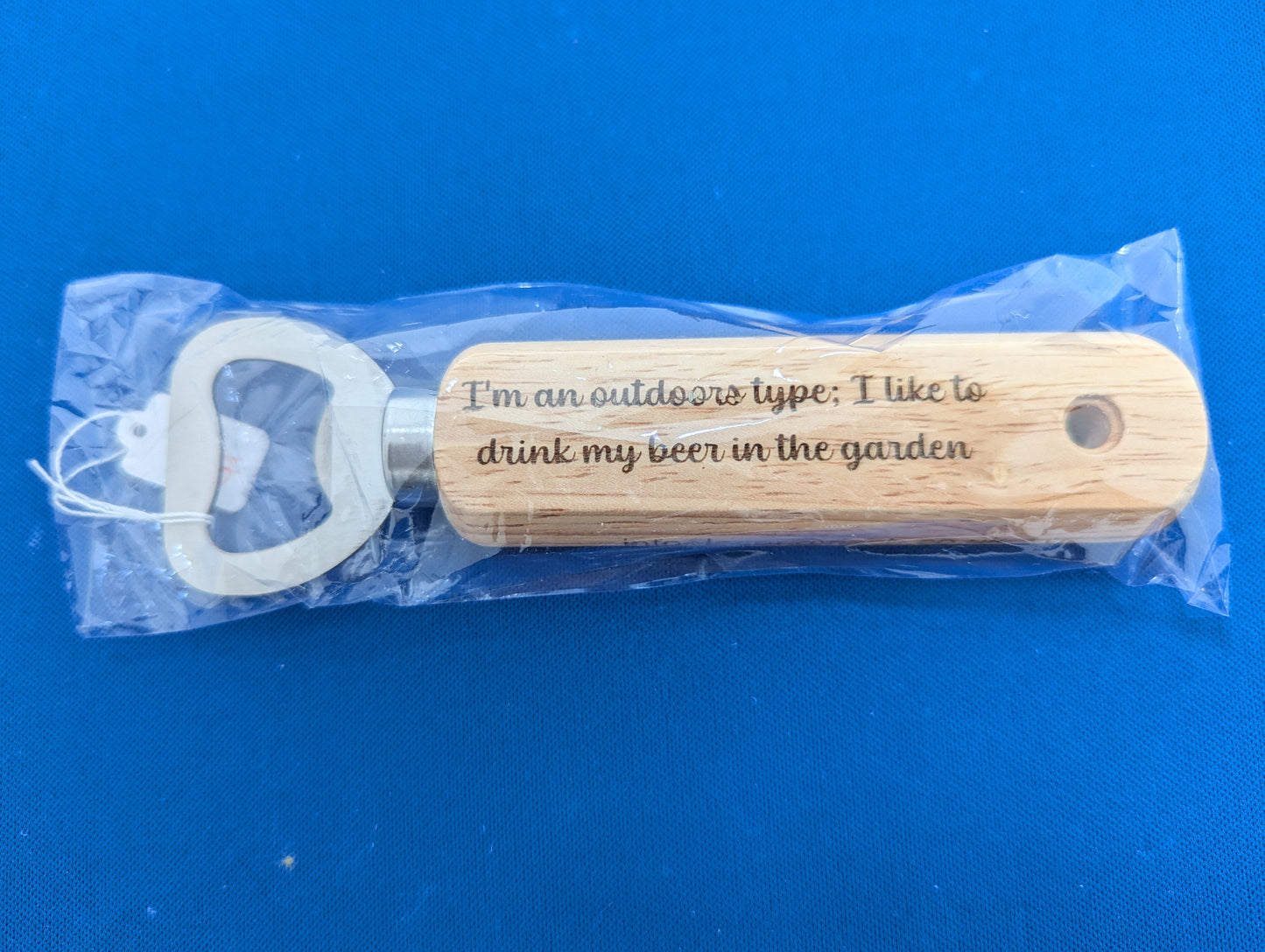 Personalised Wooden Handled Bottle Opener – Laser Engraved Gift