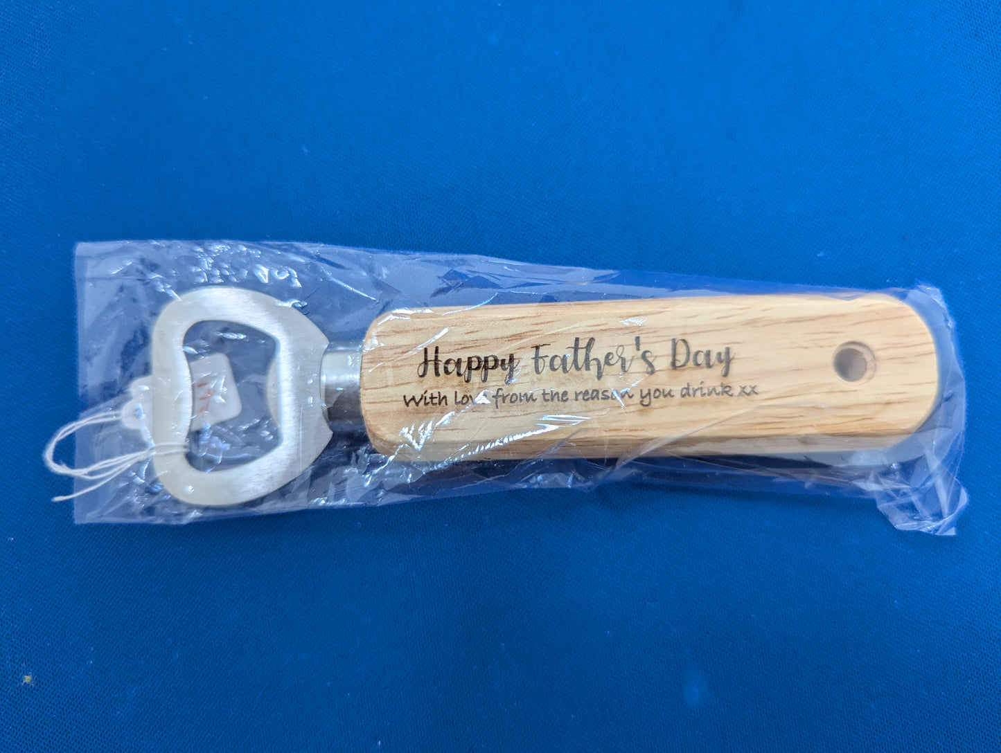 Personalised Wooden Handled Bottle Opener – Laser Engraved Gift