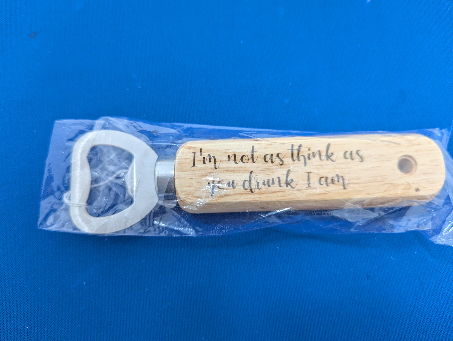 Personalised Wooden Handled Bottle Opener – Laser Engraved Gift