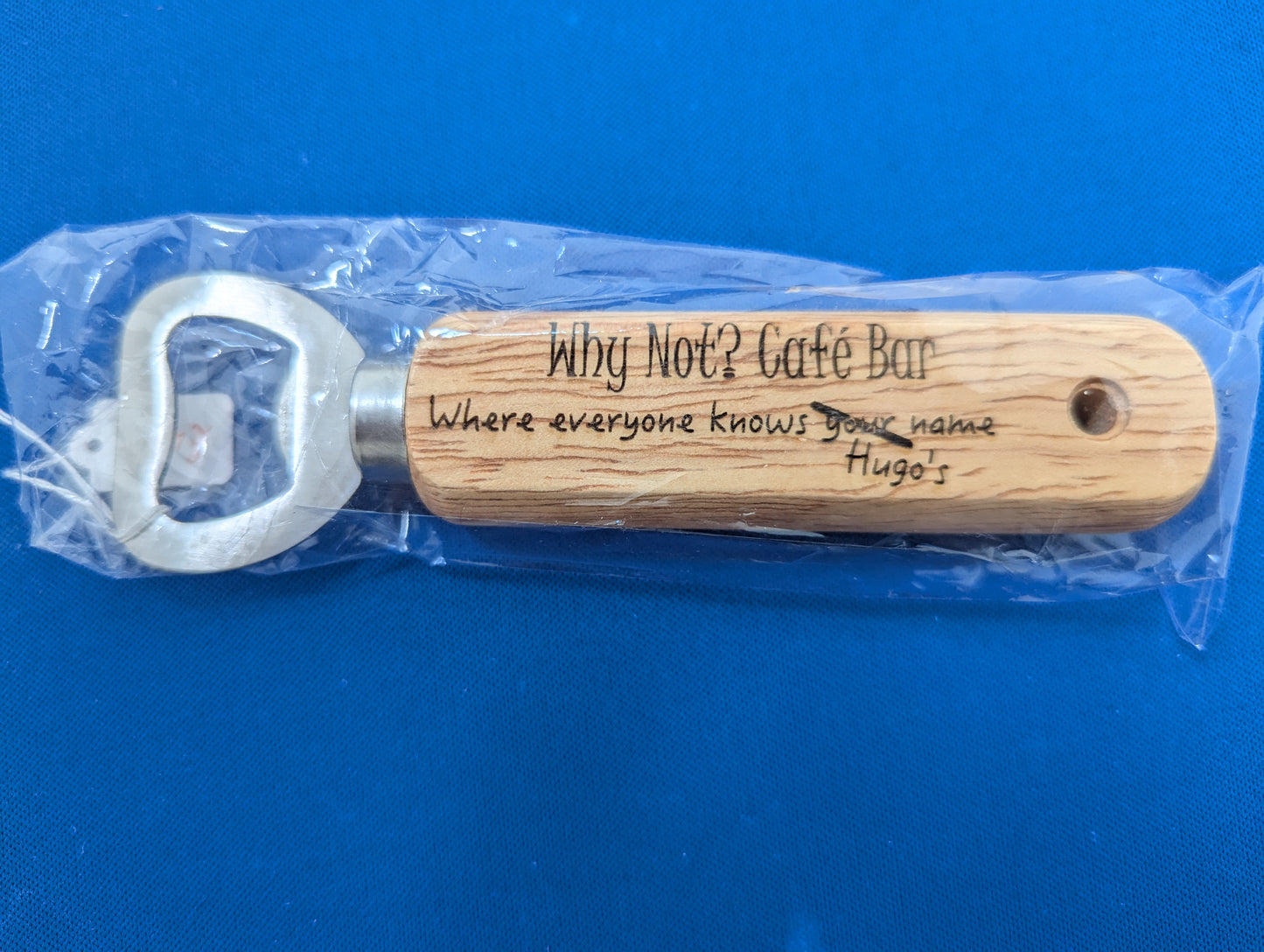Personalised Wooden Handled Bottle Opener – Laser Engraved Gift