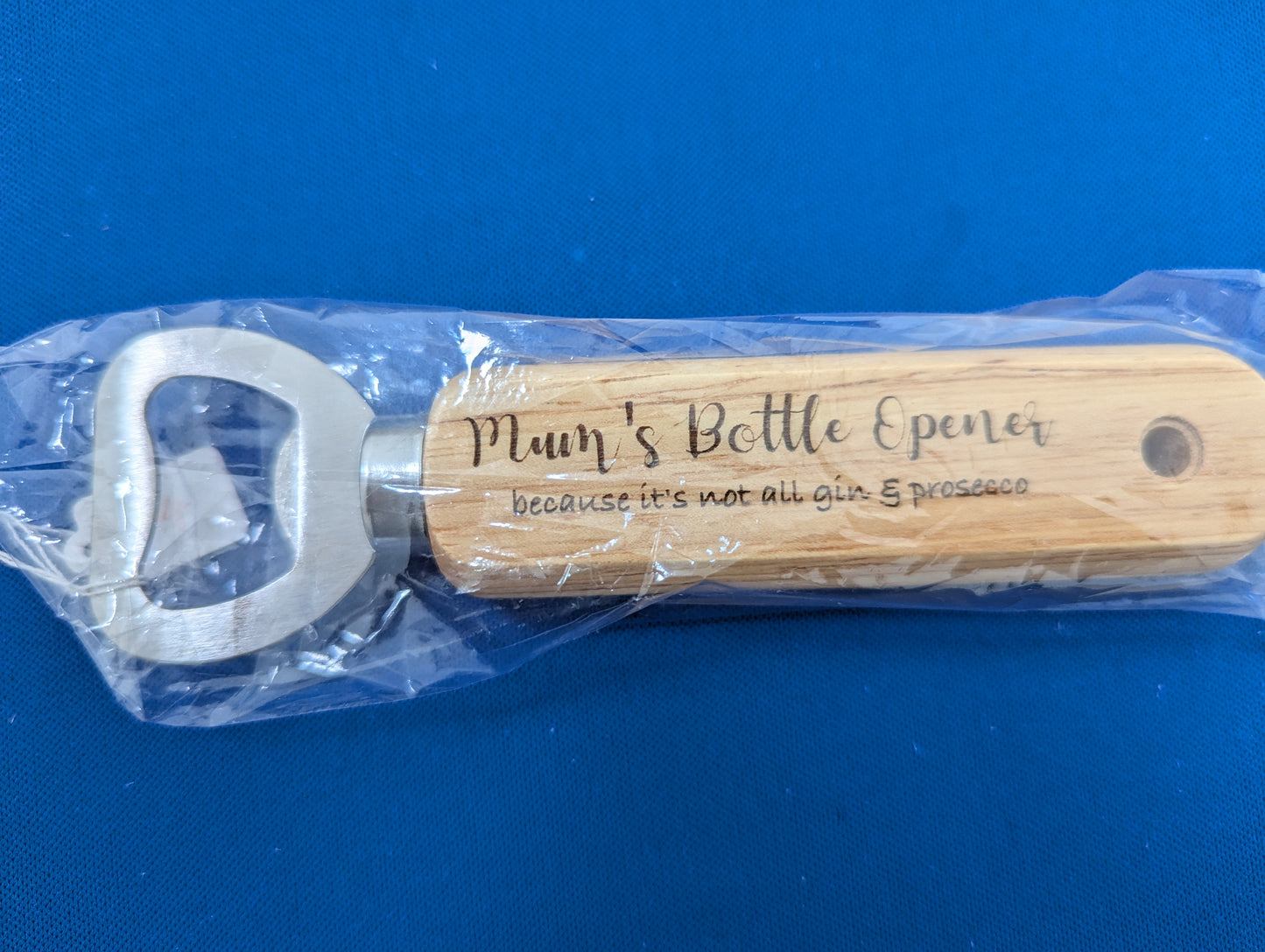 Personalised Wooden Handled Bottle Opener – Laser Engraved Gift