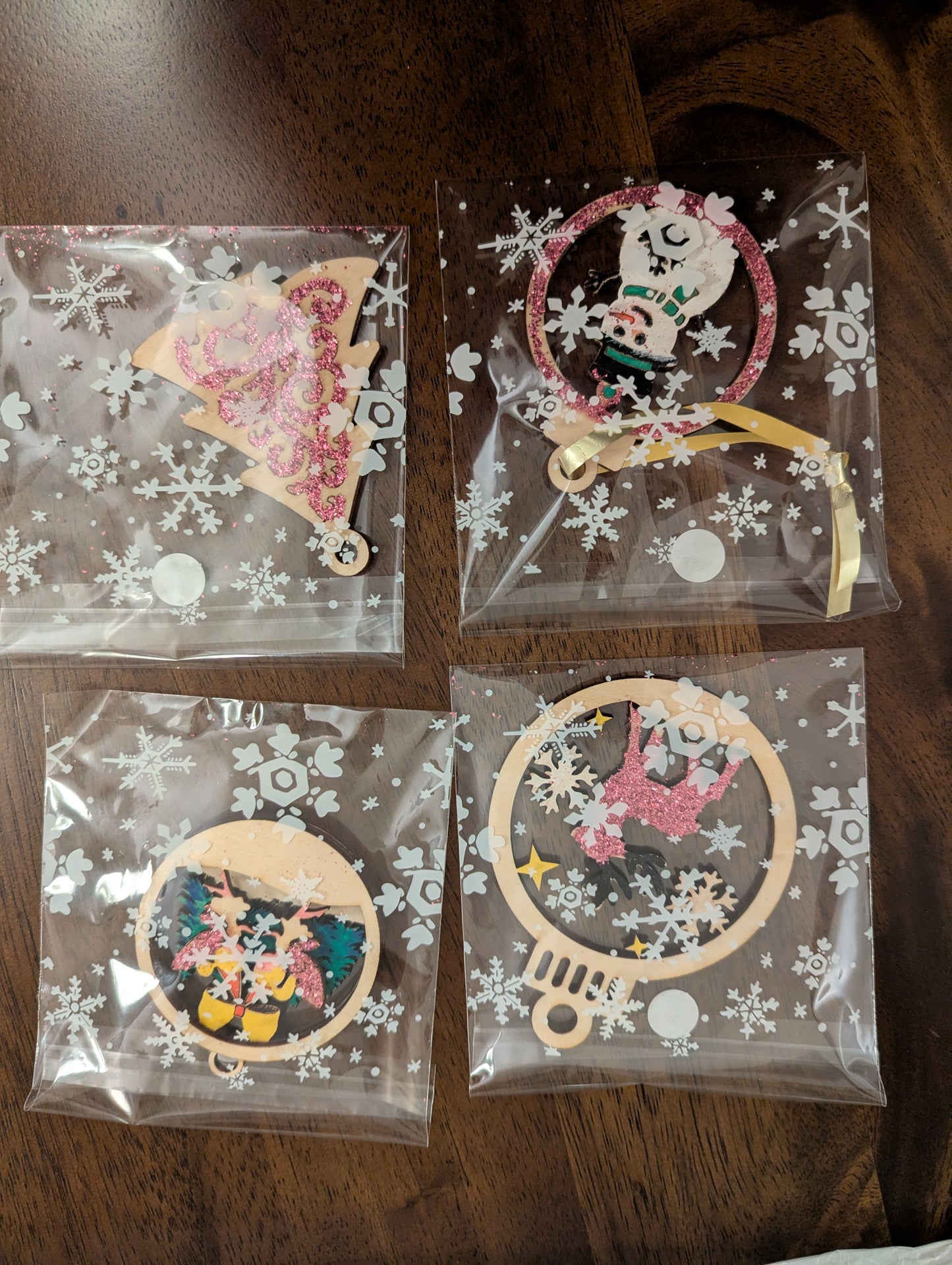 Laser-Cut Wooden Christmas Tree Decorations