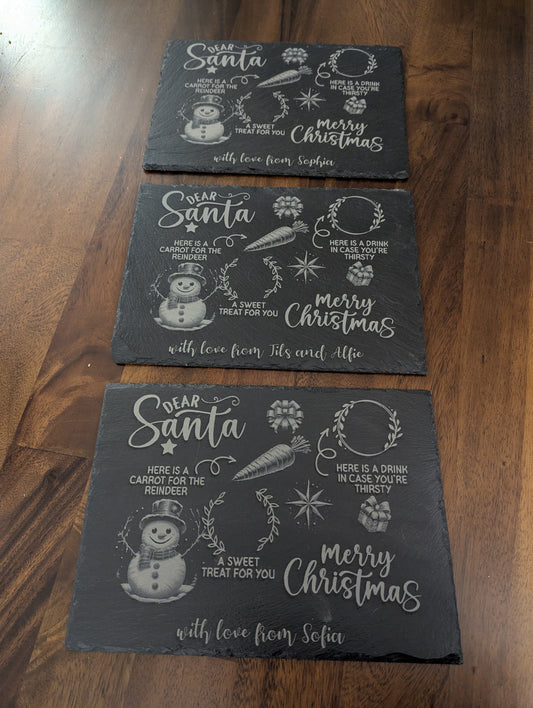 Personalised Slate Santa Placemat