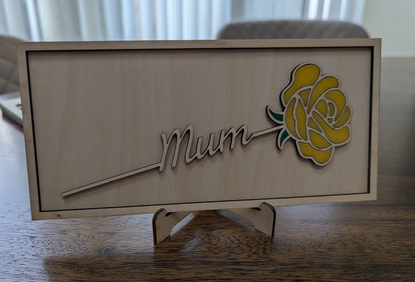 Personalised Wooden Rose Frame – Mother’s Day Gift