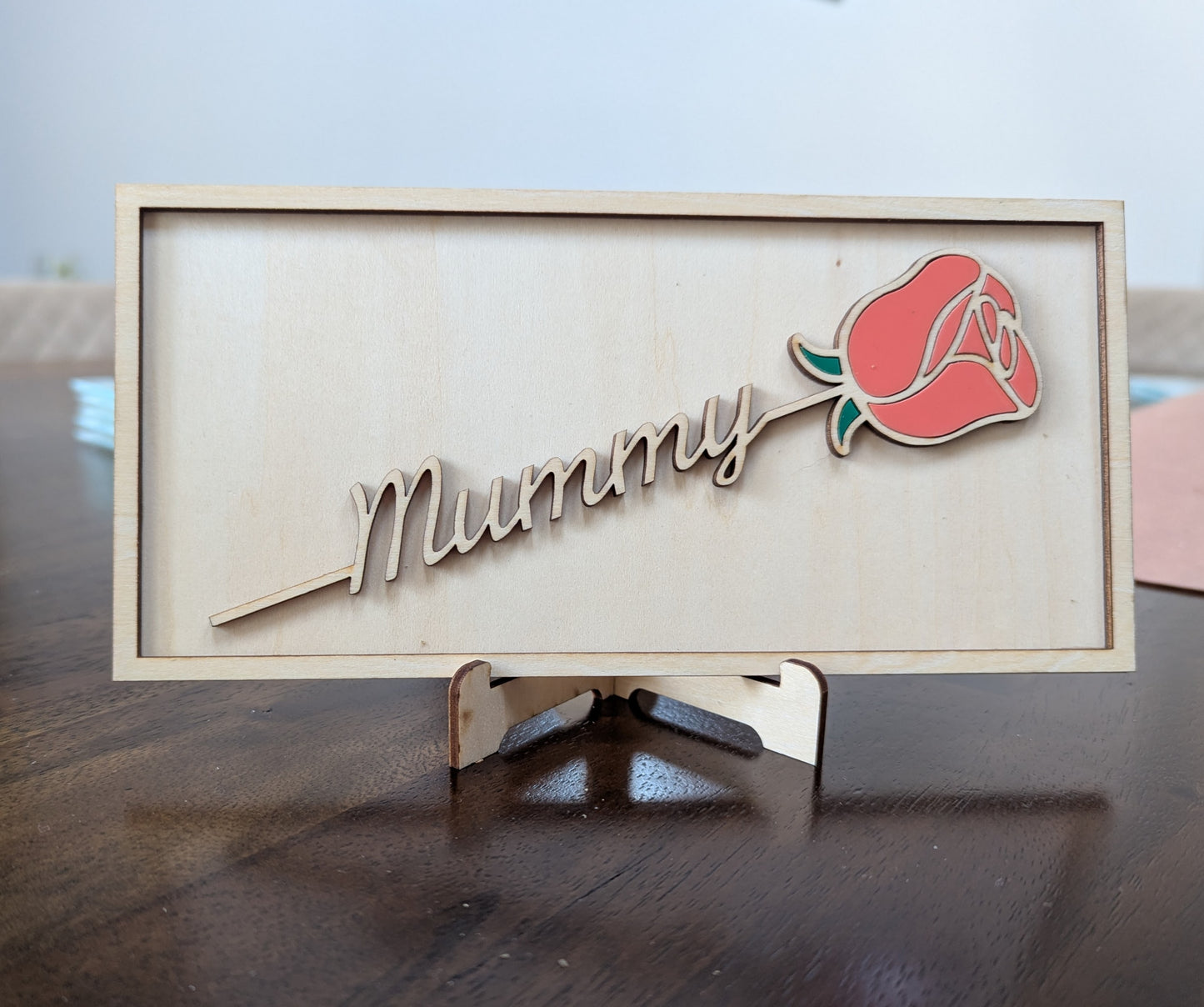 Personalised Wooden Rose Frame – Mother’s Day Gift