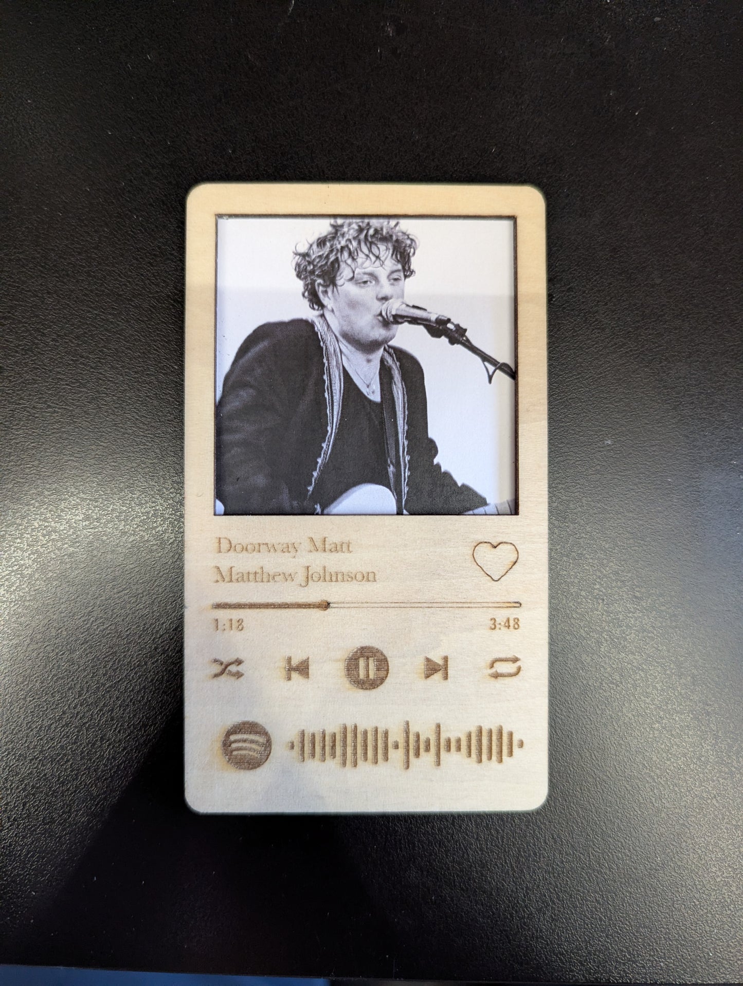 Custom Spotify Code Music Plaque – Personalised Wooden or Acrylic Song Display